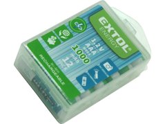 EXTOL ENERGY 42062 baterie nabíjecí, 12ks, AAA (HR03), 1,2V, 1000mAh, NiMh