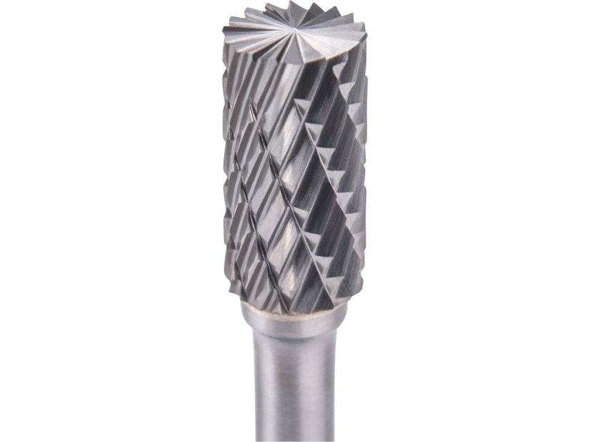 EXTOL INDUSTRIAL 8703714 fréza karbidová, válcová s čelním ozubením, pr.10x20mm/stopka 6mm,sek střední (double-cut)