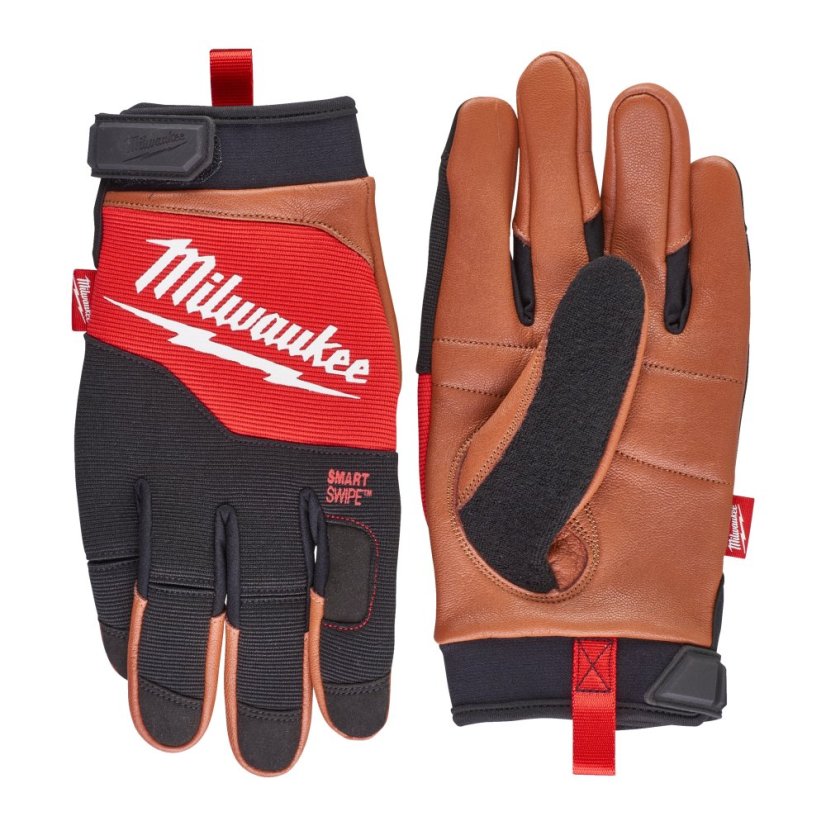 Milwaukee pracovní kožené rukavice hybridní vel. 9 L 4932471913