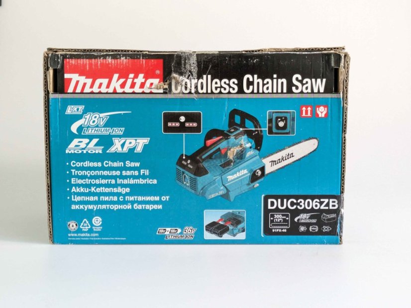 Makita DUC306ZB-V aku řetězová pila Li-on 2x18V,bez aku (AS4030)  Z  ROZBALENO, POŠKOZENÝ OBAL