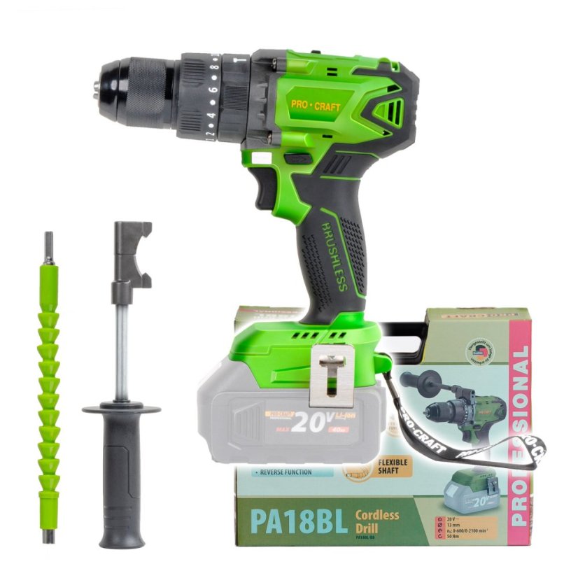 Procraft PA18BL-BB aku vrtací šroubovák s příklepem 20V bez aku