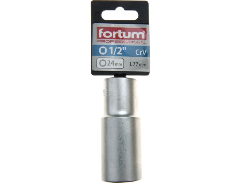 FORTUM 4700524 hlavice nástrčná prodloužená 1/2", 24mm, L 77mm