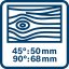 Hloubka řezání dřeva 68 mm.
