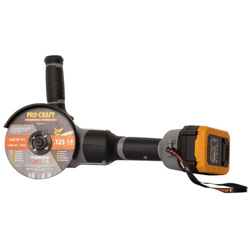 Procraft Industrial AG125A aku úhlová bruska 125 mm 20 V 1x4Ah