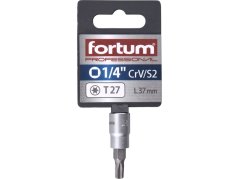 FORTUM 4701724 hlavice zástrčná 1/4" hrot TORX, T 27, L 37mm