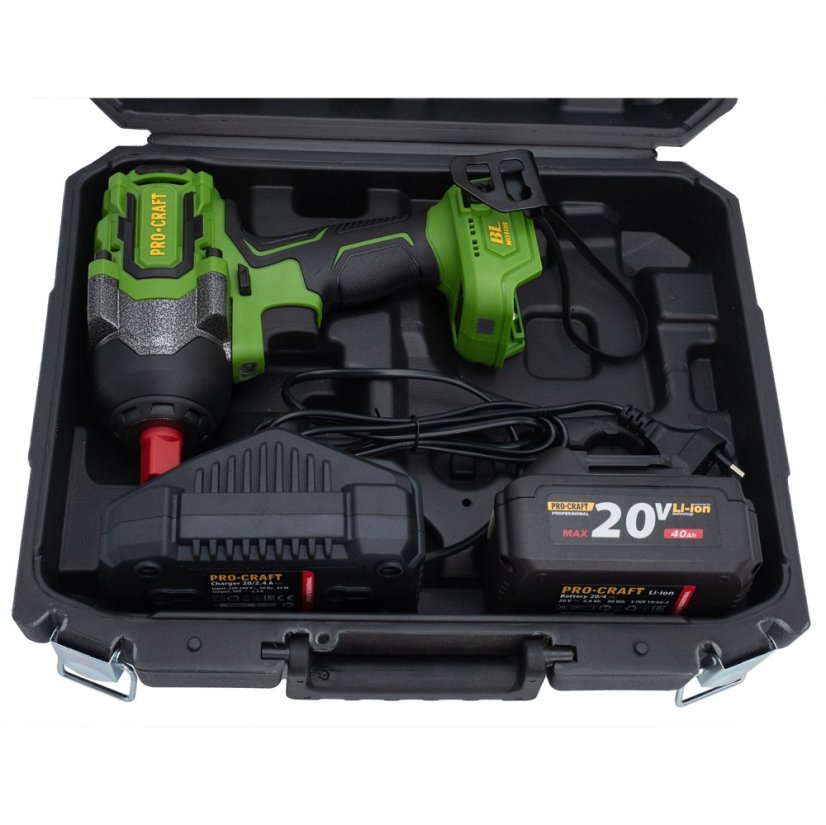 Procraft PWA36-1B-C aku rázový utahovák 1/2" 850 Nm 20V 1x4Ah