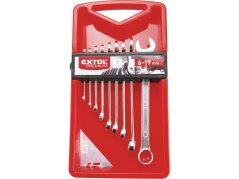EXTOL PREMIUM 6352 klíče očkoploché, sada 9ks, 6-19mm, CrV