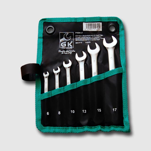 GK TOOLS GK10341 sada klíčů očkopl. 6-17 mm 6 dílů chrom-obal GK TOOLS GK10341 sada klíčů očkopl. 6-17 mm 6 dílů chrom-obal