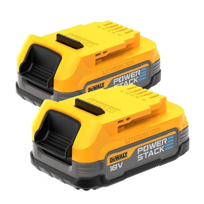 DeWALT DCB1102E2 set aku baterií 18V 2x 1,7Ah POWERSTACK + nabíječka