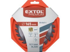 EXTOL PREMIUM 8803217 kotouč pilový s SK plátky, O 165x2,6x20mm, 24T