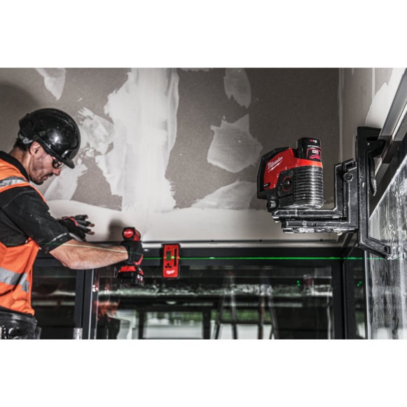 Milwaukee M12 CLLP-301C zelený kombinovaný křížový liniovo-bodový laser 1x 3Ah 4933478100