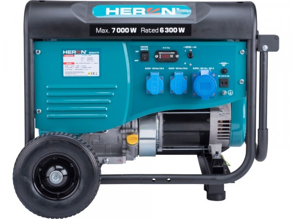 HERON 8896419 elektrocentrála benzínová 7,0kW/15HP, pro svařování, podvozek