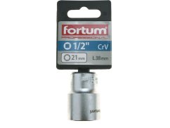 FORTUM 4700421 hlavice nástrčná 1/2", 21mm, L 38mm