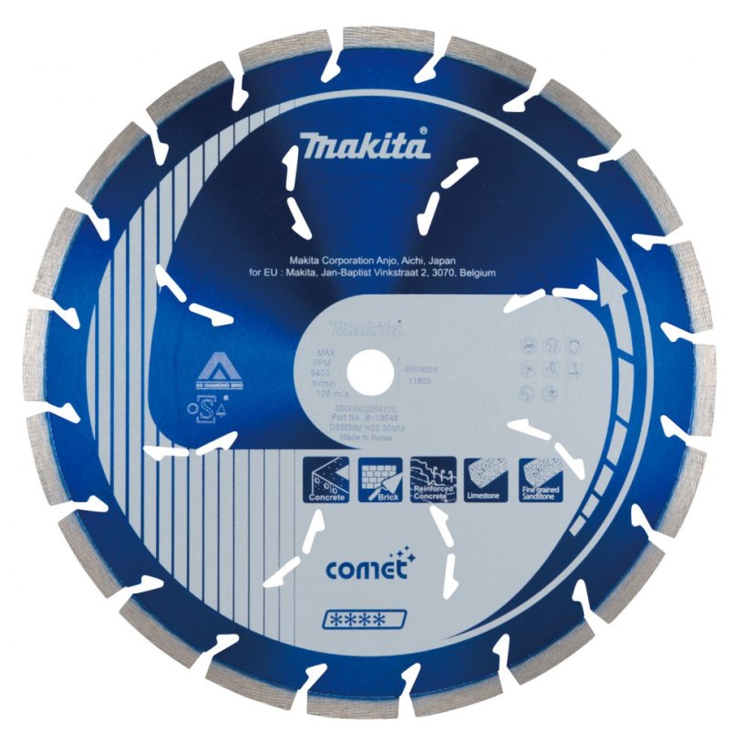 Makita B-13546 diamantový kotouč Comet Rapid 300x20mm Makita B-13546 diamantový kotouč Comet Rapid 300x20mm