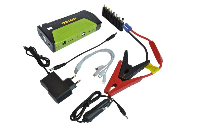 Procraft JS-10 jump starter s funkcí Powerbanka