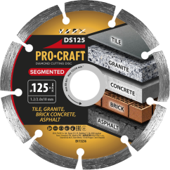Procraft DS125 diamantový řezný kotouč segmentový 125mm