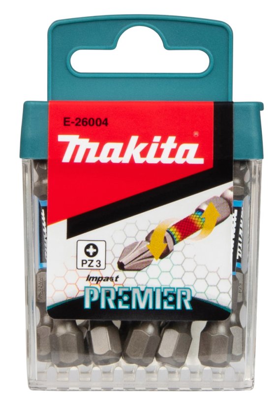 Makita E-26004 torzní bit PZ3 Impact Premier (E-form) 50mm 10 ks