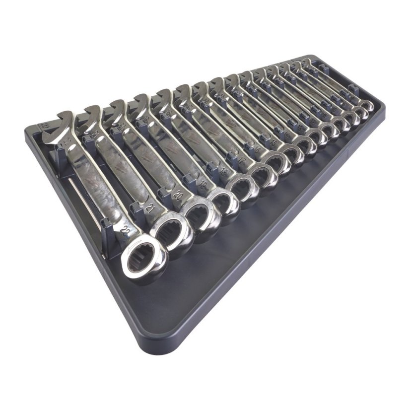 Milwaukee MAX BITE™ sada kombinovaných ráčnových klíčů s metrickými mírami (15 ks) 4932464994