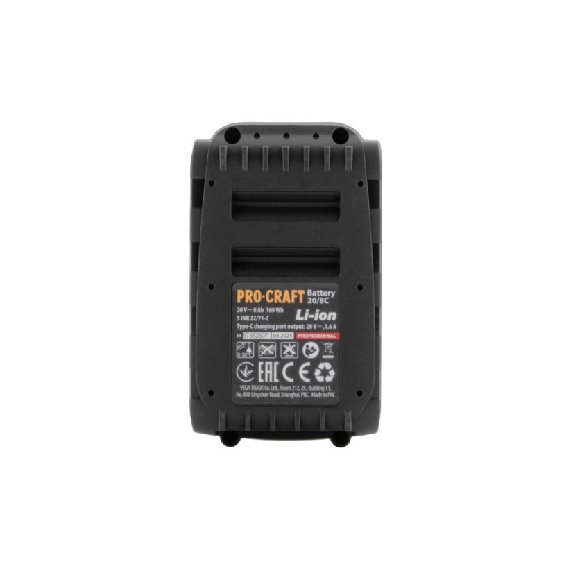 Procraft 20/8C aku baterie Li-Ion 20 V 8Ah USB-C
