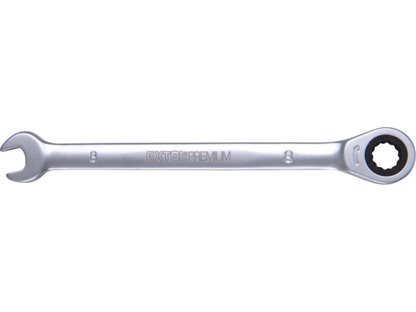 EXTOL PREMIUM 8816108 klíč ráčnový očkoplochý, 72 zubů, 8mm
