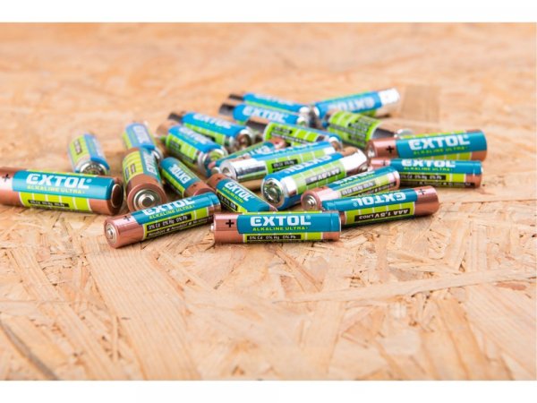 EXTOL ENERGY 42012 baterie alkalické, 20ks, 1,5V AAA (LR03)