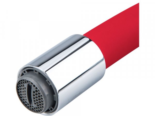 BALLETTO 81125 baterie umyvadlová, stojánková s flexibilním ramínkem, 35mm, červená