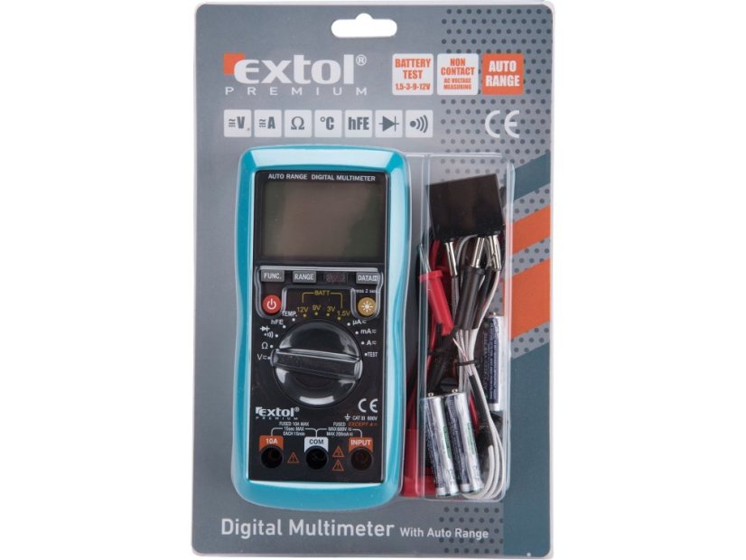 EXTOL PREMIUM 8831250 multimetr digitální s automatickou volbou rozsahů