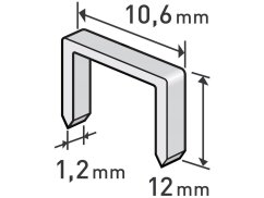 EXTOL PREMIUM 8852204 spony, balení 1000ks, 12mm, 10,6x0,52x1,2mm