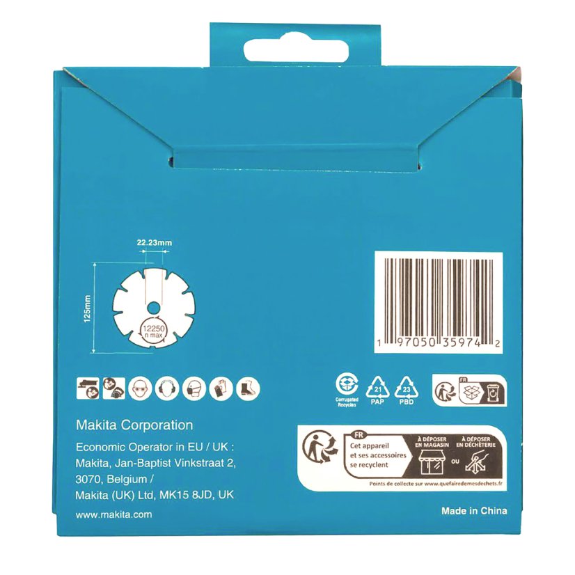 Makita D-80086 125x22.23mm kotouč řezný diamantový segmentový Diamak