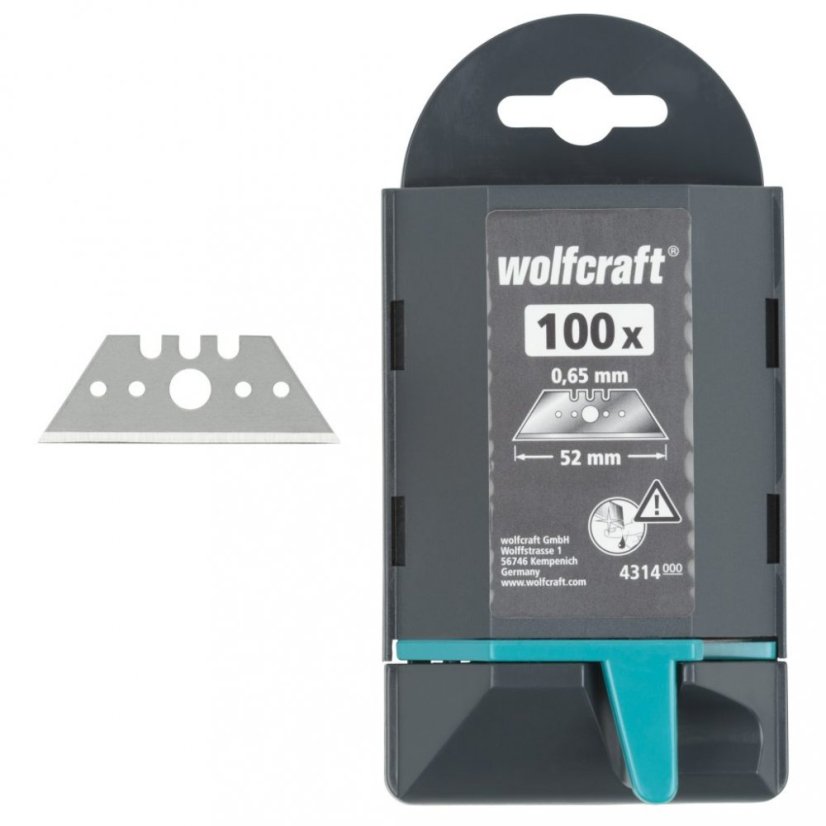 Wolfcraft 100 x profesionální trapézové čepele, délka 61 mm 4309000