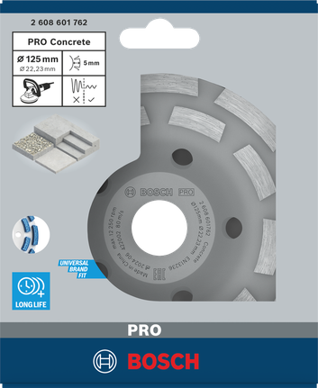 Bosch 2608601762 Hrncový kotouč PRO Concrete 125mm