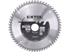 EXTOL CRAFT 19110 kotouč pilový s SK plátky, O 210x2,4x30mm, 60T