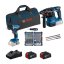 Bosch GSR 18V-45 + GBH 18V-22 + 45 dílná sada bitů + 3 dílná sada vrtáků SDS-plus-5 + 2× 4.0 Ah 0615V0003D