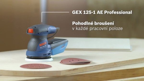Bosch GEX 125-1AE Proffesional excentrická bruska 250W