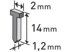 EXTOL PREMIUM 8852405 hřebíky, balení 1000ks, 14mm, 2,0x0,52x1,2mm