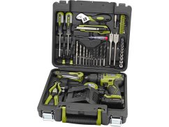 Extol Craft vrtací šroubovák aku, BRUSHLESS, 1x12V 2Ah Li-ion s nářadím, sada 46ks