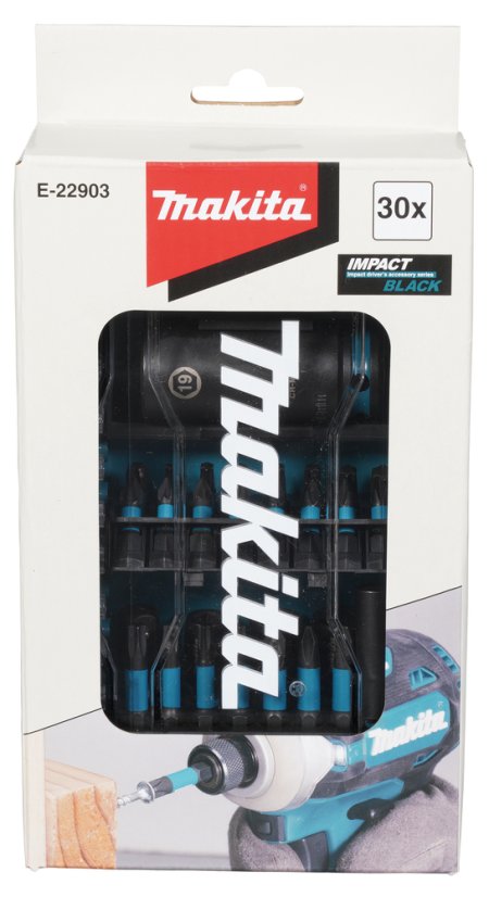 Makita E-22903 sada bitů 1/4" IMPACT BLACK 30 ks