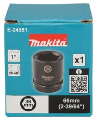 Makita E-24561 klíč nástrčný 1", čtyřhran, 36x66 mm