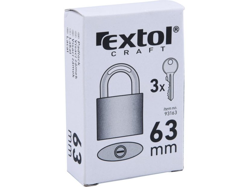 EXTOL CRAFT 93163 zámek visací litinový, 63mm