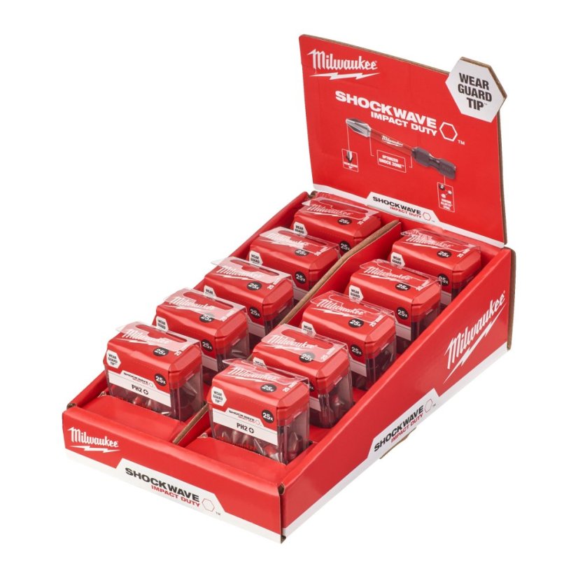 Milwaukee PH2x25 mm šroubovací bit Shockwave Impact Duty 25 ks 4932430853