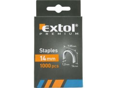 EXTOL PREMIUM 8852305 spony oblé, balení 1000ks, 14mm, 7,55x0,52x1,2mm