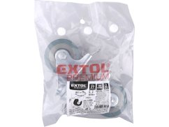 EXTOL PREMIUM 8856025 kolečka otočná s obručí ze šedé pryže a brzdou, sada 2ks, průměr 50mm