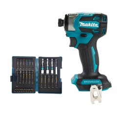 Makita DTD173ZJX2 aku rázový šroubovák 1/4" s příslušenstvím Li-ion LXT 18V bez aku Z
