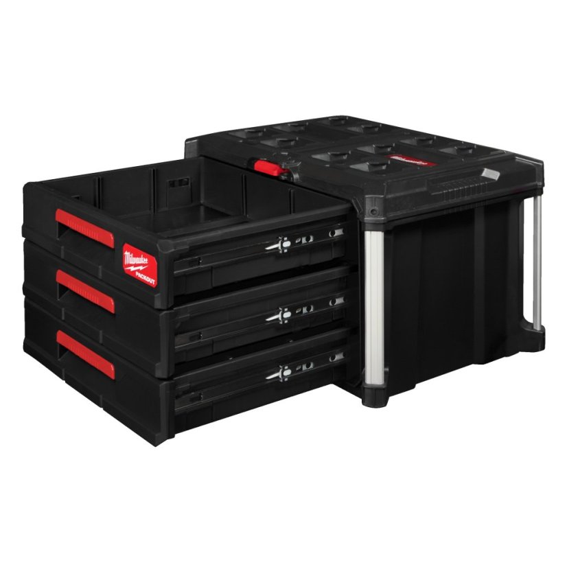 Milwaukee PACKOUT™ box na nářadí se 4 zásuvkami - Packout 3 Drawer Tool Box 4932472130