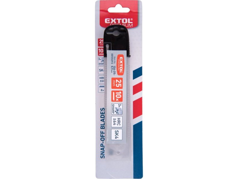 EXTOL PREMIUM 8855093 břity ulamovací do nože, 25mm, 10ks, SK4