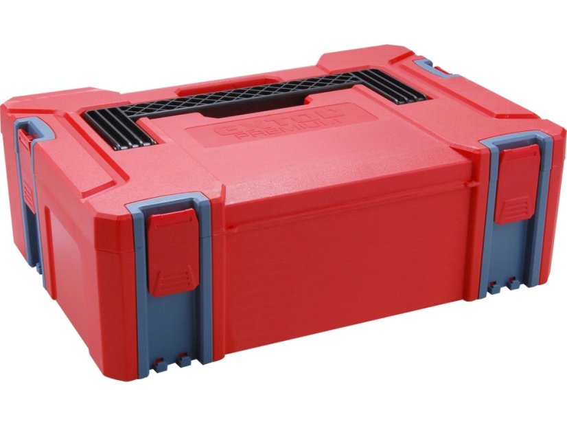 EXTOL PREMIUM 8898311 vrtací šroubovák aku, 12V Li-ion (2x) a bruska úhlová 125mm v plastovém boxu