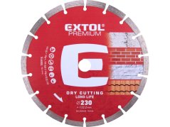 EXTOL PREMIUM 108915 kotouč diamantový řezný, segmentový Long Life - suché řezání, 230x22,2x2,8mm