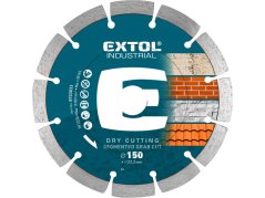 EXTOL INDUSTRIAL 8703033 kotouč diamantový řezný segmentový Grab Cut, suché řezání, O 150x22,2x2,3mm