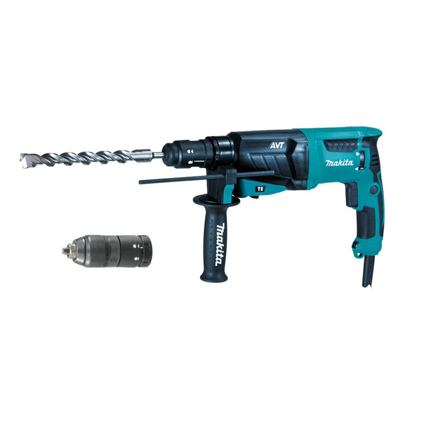 Makita HR2631FT kombinované kladivo s AVT a výměnným sklíčidlem 2,4J,800W