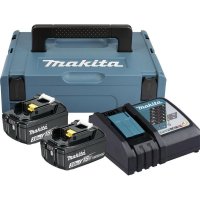 Makita 197952-5 sada akumulátorů s nabíječkou 2xBL1830B + DC18RC